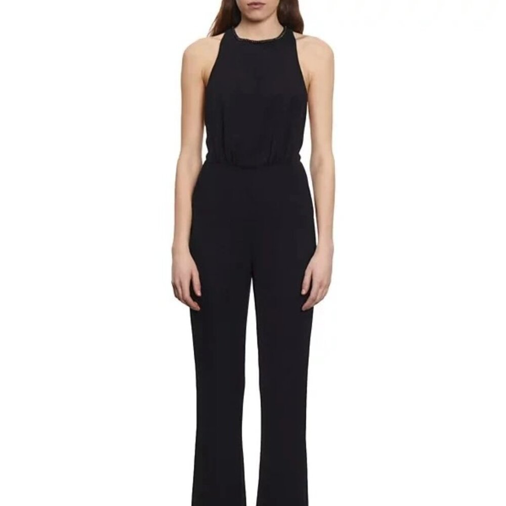 The Kooples Black Crepe Jumpsuit Size 1/Small MSRP $395